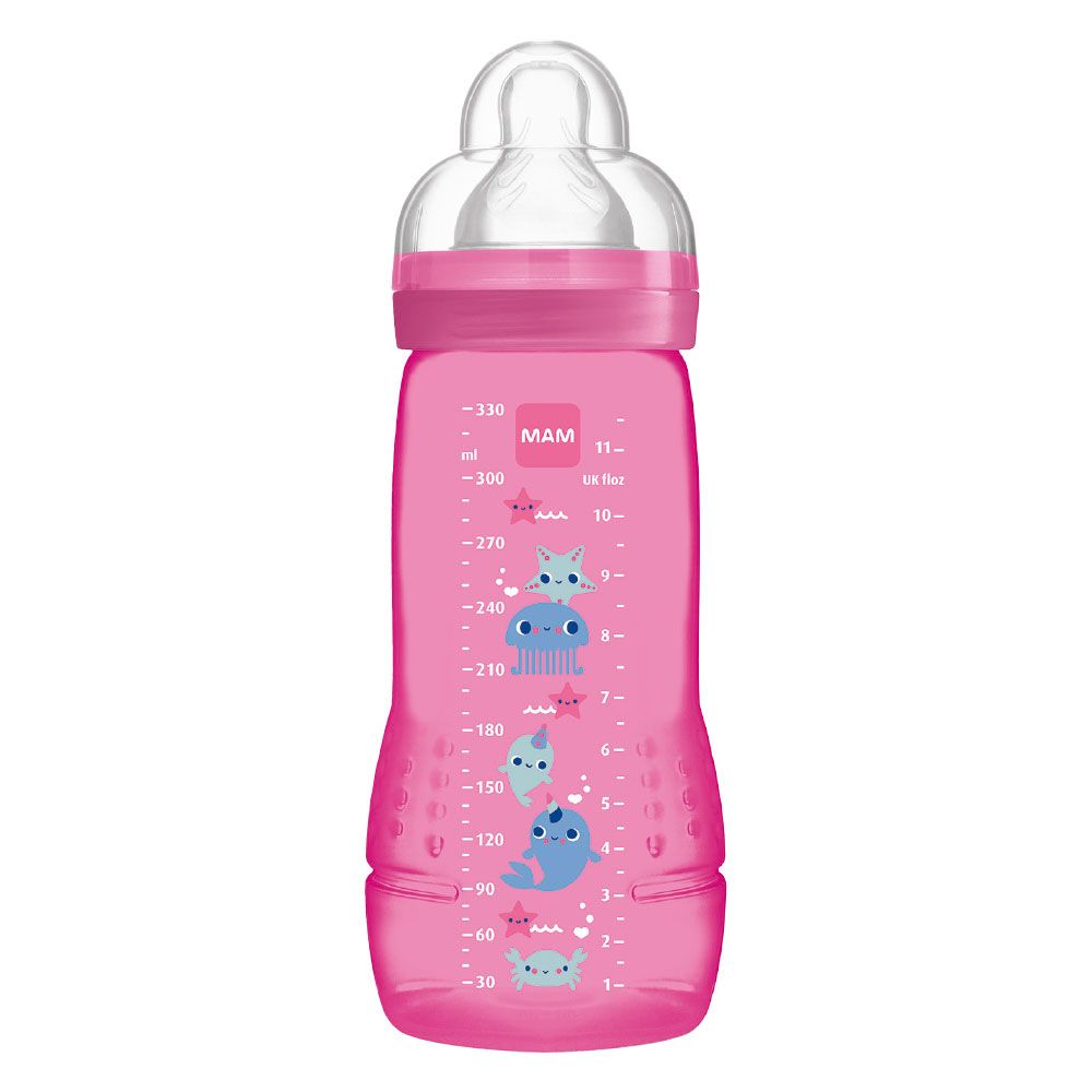 MAMADEIRA MAM EASY ACTIVE 330ML - EMBALAGEM UNITARIA ROSA