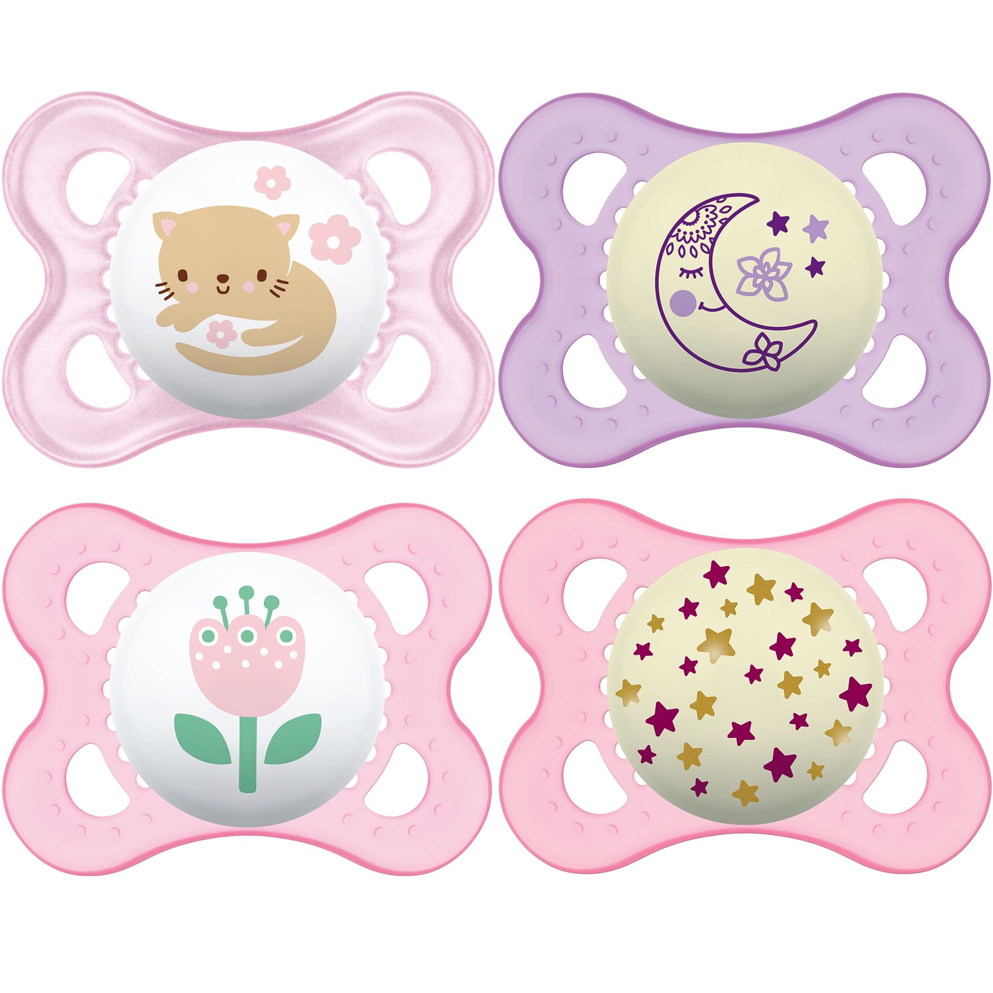 MAM Original Day & Night Pacifier 4 pack, 0-6 Months