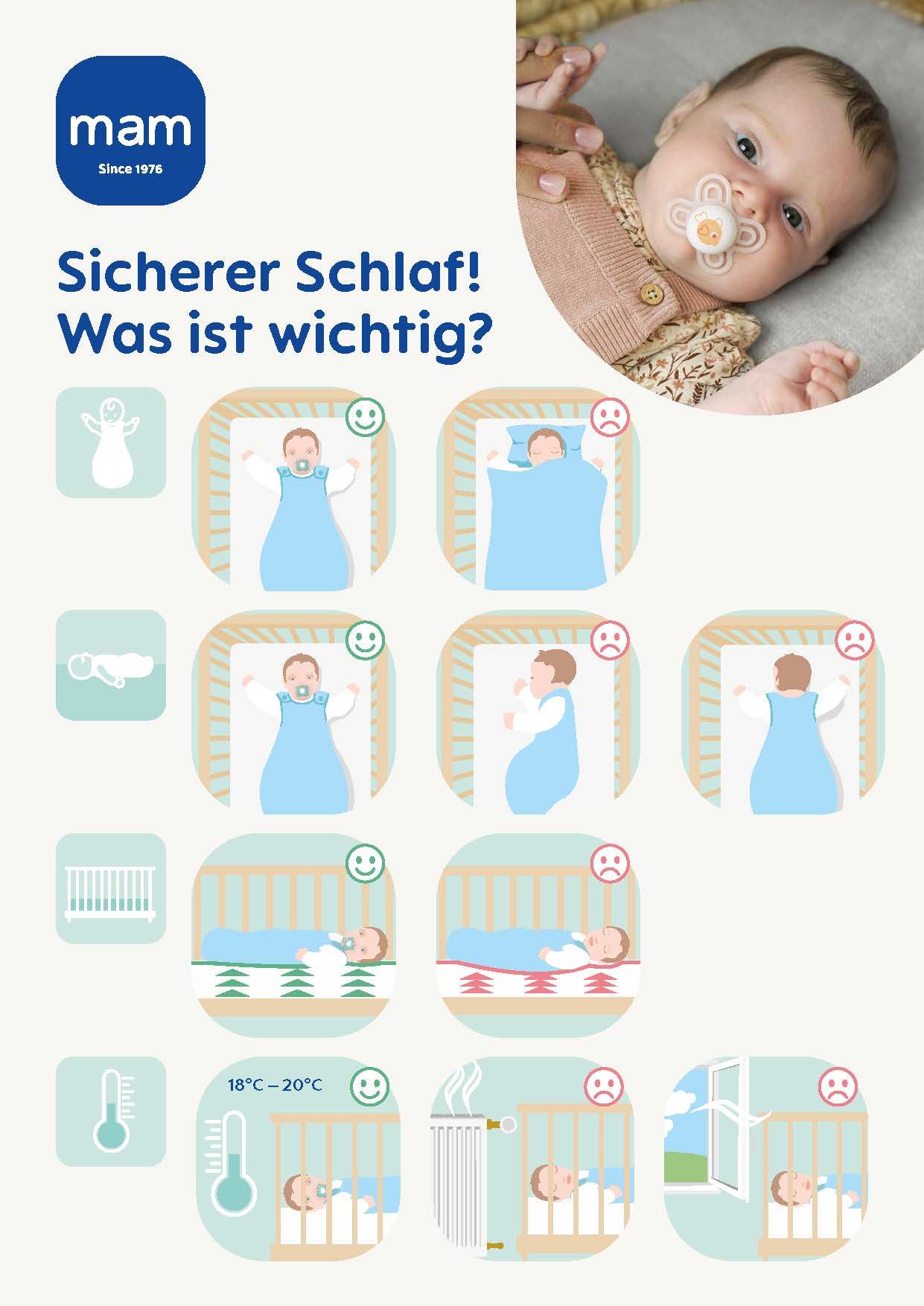 MAM Sicherer Schlaf Infoblatt