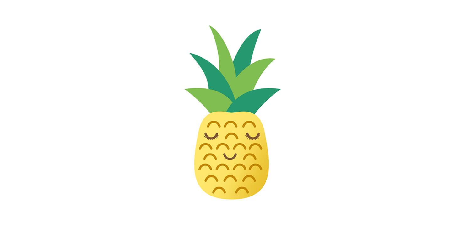 Dit barn er nu cirka på størrelse med en ananas med top.