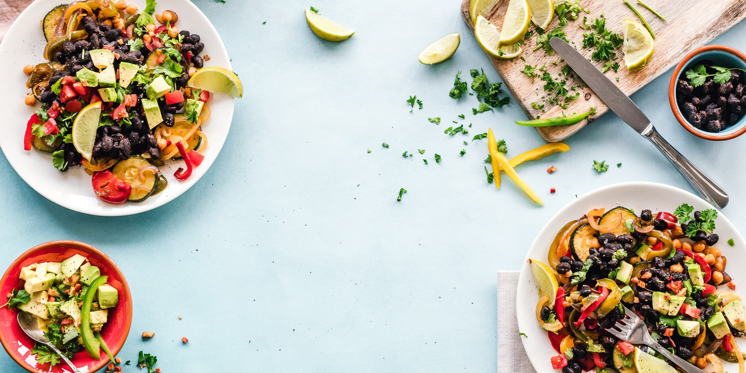 Delicious healthy food arranged on a table